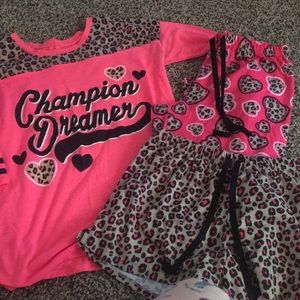 Justice 3 piece pajama set